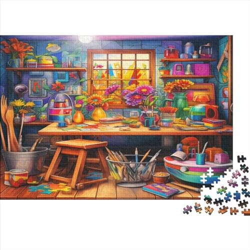 Holzpuzzle 500 Teile Colorful Studio Puzzle-Spielzeug Für Erwachsene 500pcs (52x38cm) Beste Heimdekoration von ICOBES