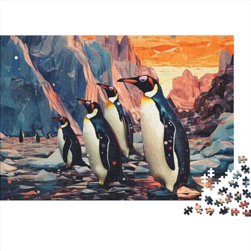 Holzpuzzle Für Erwachsene,500 Teile Penguin Under The Iceberg Lernspiel Herausforderungsspielzeug,500-teiliges Puzzle Für Erwachsene Und Kinder 500pcs (52x38cm) von ICOBES