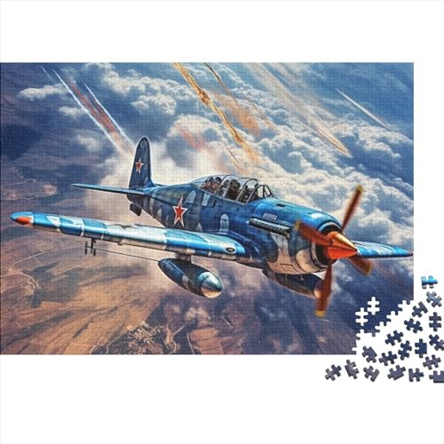 Propeller Fighter Puzzles Für Erwachsene 300 Teile – Impossible Puzzle – Puzzles Für Erwachsene – Puzzle Für Erwachsene – Schwierig – Puzzle – Anspruchsvolles Spiel 300pcs (40x28cm) von ICOBES