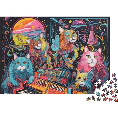 Psychedelic Rock Band Puzzles 1000 Teile Für Erwachsene Puzzles Für Erwachsene 1000 Teile Puzzle Lernspiele 1000pcs (75x50cm) von ICOBES