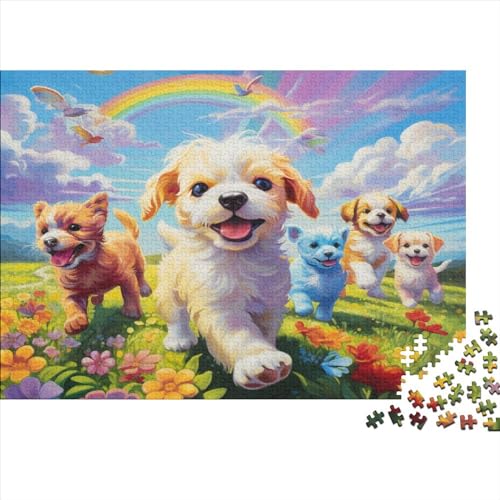 Puzzle 300 Teile Cute Dog Puzzles Für Erwachsene 300 Teile Ungelöstes Puzzle 300pcs (40x28cm) von ICOBES