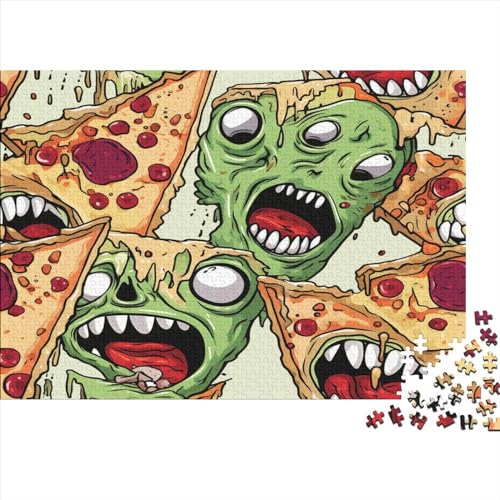 Puzzle 500 Teile Cartoon Pizza Puzzles Für Erwachsene 500 Teile Ungelöstes Puzzle 500pcs (52x38cm) von ICOBES