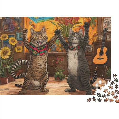Puzzles 1000 Teile Für Erwachsene Two Cute Kittens Puzzle-Lernspiele, 1000-teilige Puzzles Für Kinder Ab 6 Jahren 1000pcs (75x50cm) von ICOBES