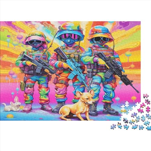 Puzzles 1000 Teile Für Erwachsene Watercolor Soldier Puzzle-Lernspiele, 1000-teilige Puzzles Für Kinder Ab 6 Jahren 1000pcs (75x50cm) von ICOBES