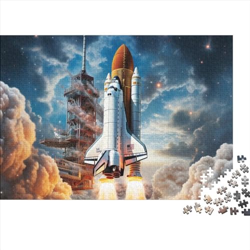 Puzzles Für Erwachsene 1000 Teile Space Shuttle Holzpuzzles – Puzzle Zum Anfassen – Familiendekoration 1000pcs (75x50cm) von ICOBES