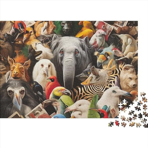 Puzzles Für Erwachsene 300 Teile Wild Animals Holzpuzzles – Puzzle Zum Anfassen – Familiendekoration 300pcs (40x28cm) von ICOBES