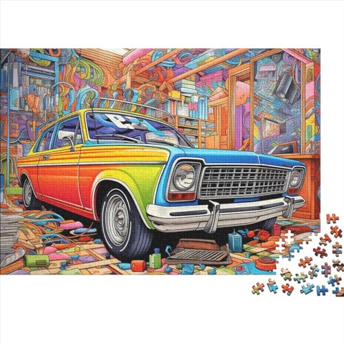 Puzzles Für Erwachsene 500 Teile Colorful Cars Holzpuzzles – Puzzle Zum Anfassen – Familiendekoration 500pcs (52x38cm) von ICOBES