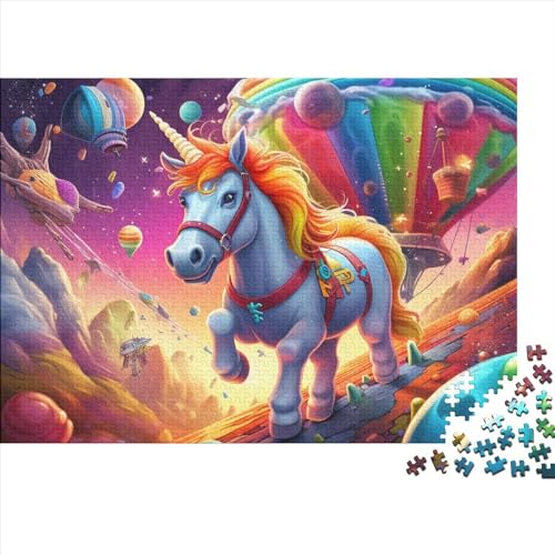 Rainbow Horse Holzpuzzle Mit 500 Teilen. Puzzles Für Erwachsene. 500 Teile. Puzzles Mit 500 Teilen Für Erwachsene. Geschenke 500pcs (52x38cm) von ICOBES