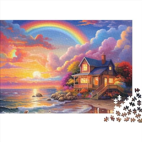 Seaside Cabin 500 Teile Puzzle Für Erwachsene | Dekompressionsspiel Puzzles Für Erwachsene 500 Teile Puzzlegeschenke 500pcs (52x38cm) von ICOBES