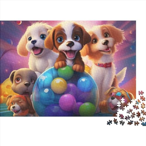 Smiling Puppy Puzzles Für Erwachsene 500 Teile Puzzles Für Erwachsene Puzzles 500 Teile Für Erwachsene Anspruchsvolles Spiel 500pcs (52x38cm) von ICOBES