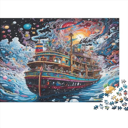 Space Cruise Ship 1000 Teile Puzzle Für Erwachsene | Dekompressionsspiel Puzzles Für Erwachsene 1000 Teile Puzzlegeschenke 1000pcs (75x50cm) von ICOBES