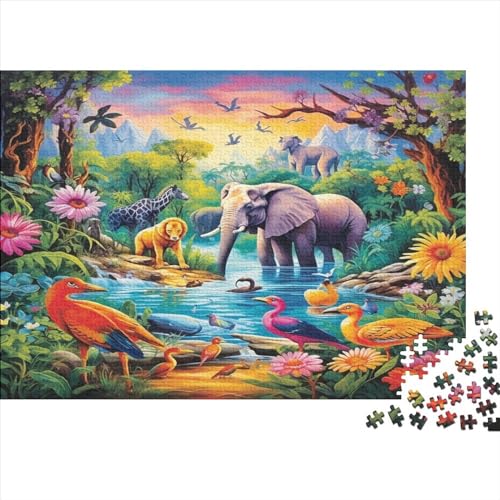 Wild Animals 1000 Teile Puzzle Für Erwachsene | Dekompressionsspiel Puzzles Für Erwachsene 1000 Teile Puzzlegeschenke 1000pcs (75x50cm) von ICOBES
