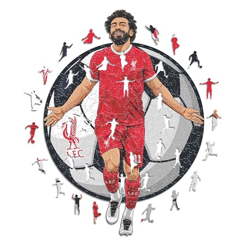 Iconic Puzzles, Mohammed Salah, Liverpool, 100% ökologisch nachhaltiges Holzpuzzle mit offizieller Lizenz, Größe L, 500 Teile, Puzzle für Kinder und Erwachsene Iconic Puzzles, Mohammed Salah, Liverpool, 100% ökologisch nachhaltiges Holzpuzzle mit offizieller Lizenz, Größe L, 500 Teile, Puzzle für Kinder und Erwachsene von ICONIC PUZZLES