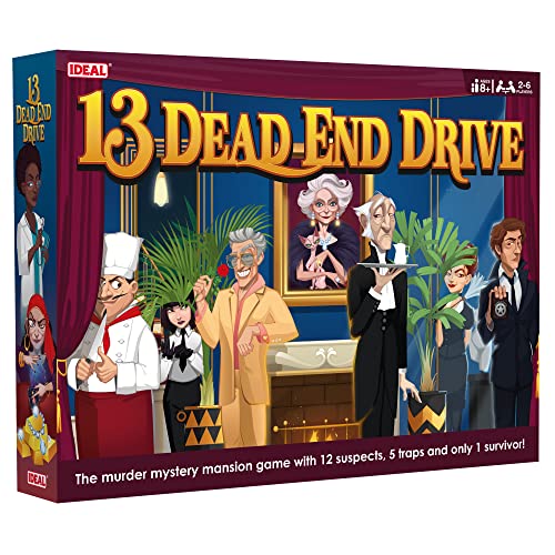 IDEAL | 13 Dead End: Das Mordgeheimnis-Herrenhaus Spiel mit 12 Verdächtigen, 5 Fallen und nur 1 Überlebenden | Familienspiele | Für 2-6 Spieler | Ab 8 Jahren von IDEAL