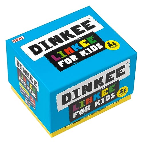 IDEAL , DINKEE LINKEE trivia game for kids: Four little questions, with one big link! , Kids Games , For 3-30 Players , Ages 8+ von IDEAL