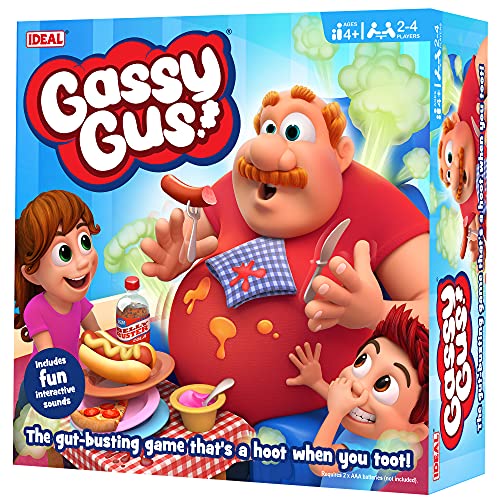 IDEAL, Gassy Gus: The gut-Busting Game That's a Hoot, When You toot, Kids Games, for 2-4 Players, Ages 4+ von IDEAL