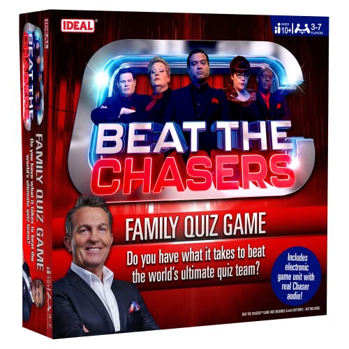 Ideal | Beat The Chasers Familienquiz-Spiel: Haben Sie das, was es braucht, um das ultimative Quizteam der Welt zu Schlagen? | Familien-TV-Show-Brettspiel | Für 3-7 Spieler | Ab 10 Jahren von IDEAL