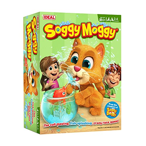 IDEAL Soggy Moggy: Die Katze pfötet, fischspritzt, verrücktes Rennspiel, Kinderspiele, für 2–4 Spieler, ab 4 Jahren IDEAL Soggy Moggy: Die Katze pfötet, fischspritzt, verrücktes Rennspiel, Kinderspiele, für 2–4 Spieler, ab 4 Jahren von IDEAL