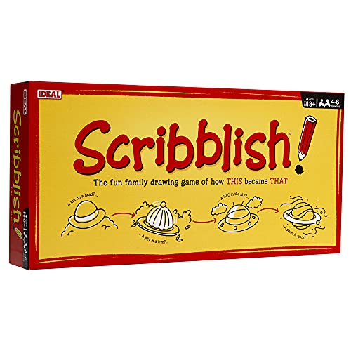 Ideal , Scribblish: The Fun Family Drawing Game of How This Became That!, Family Games, for 4-6 Players, Ages 8+ Ideal , Scribblish: The Fun Family Drawing Game of How This Became That!, Family Games, for 4-6 Players, Ages 8+ von IDEAL