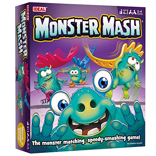 IDEAL Monster Mash: Das Monster-Matching, Speedy-Smashing-Spiel, Kinderspiele, für 2–4 Spieler, ab 4 Jahren von IDEAL
