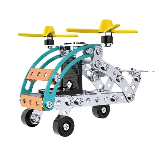 IDIDOS Hubschraubermodell, Hubschrauberspielzeug,3D-Metallhubschrauber DIY-Montagespielzeug - Puzzle-Spielzeug für Kinder, pädagogisches, mechanisches Ornament-Hubschrauber-Modellspielzeug von IDIDOS