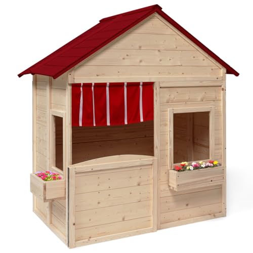 IDMarket - Kinderhaus aus Holz, Spielhaus für den Außenbereich IDMarket - Kinderhaus aus Holz, Spielhaus für den Außenbereich von IDMarket