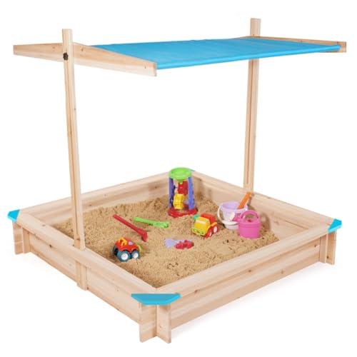 IDMarket - Sandkasten für Kinder, Holz, mit Sonnendach, blau IDMarket - Sandkasten für Kinder, Holz, mit Sonnendach, blau von IDMarket