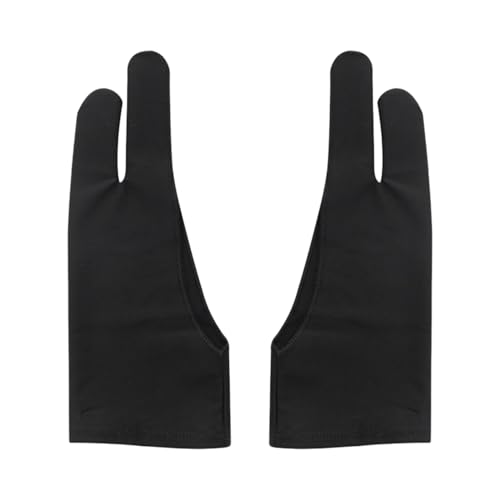 2 Stücke Malhandschuhe, Anti-Fouling- Und Anti-Schlupf-Kunsthandschuhe, Ölmalerei-Skizzzubehör Und Malereifingerabdeckung (Schwarz). von IDNVFY
