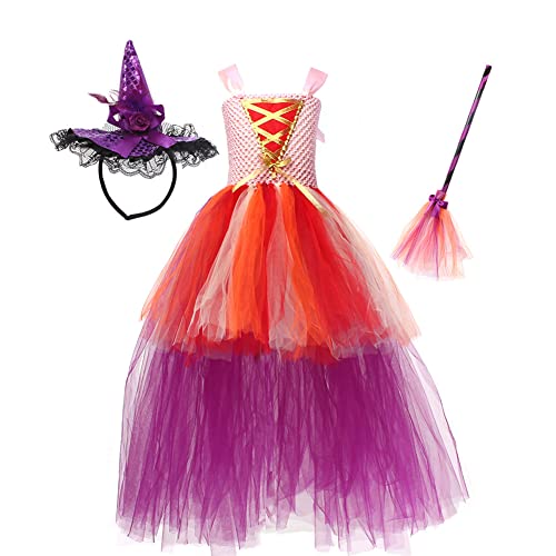IDOPIP Winifred Sanderson Kostüm Mary Sarah Kostüm Kleid für Mädchen Kinder Halloween Hexekostüm Hexe Hocus Pocus Cosplay Tüllkleid mit Besen Stirnband Sets Pfirsich + Hut 10-12 Jahre IDOPIP Winifred Sanderson Kostüm Mary Sarah Kostüm Kleid für Mädchen Kinder Halloween Hexekostüm Hexe Hocus Pocus Cosplay Tüllkleid mit Besen Stirnband Sets Pfirsich + Hut 10-12 Jahre von IDOPIP