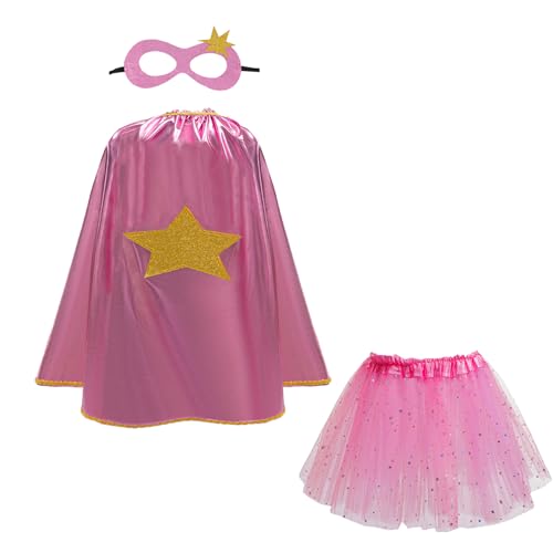 IDOTTA Superhelden-Kostüme für Kinder, Umhang mit Maske, Tutu-Set für Mädchen, Verkleidungsparty, Halloween, Prinzessin, Superheld, Cosplay IDOTTA Superhelden-Kostüme für Kinder, Umhang mit Maske, Tutu-Set für Mädchen, Verkleidungsparty, Halloween, Prinzessin, Superheld, Cosplay von IDOTTA