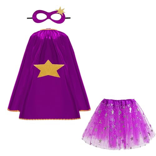 IDOTTA Superhelden-Kostüme für Kinder, Umhang mit Maske, Tutu-Set für Mädchen, Verkleidungsparty, Halloween, Prinzessin, Superheld, Cosplay IDOTTA Superhelden-Kostüme für Kinder, Umhang mit Maske, Tutu-Set für Mädchen, Verkleidungsparty, Halloween, Prinzessin, Superheld, Cosplay von IDOTTA