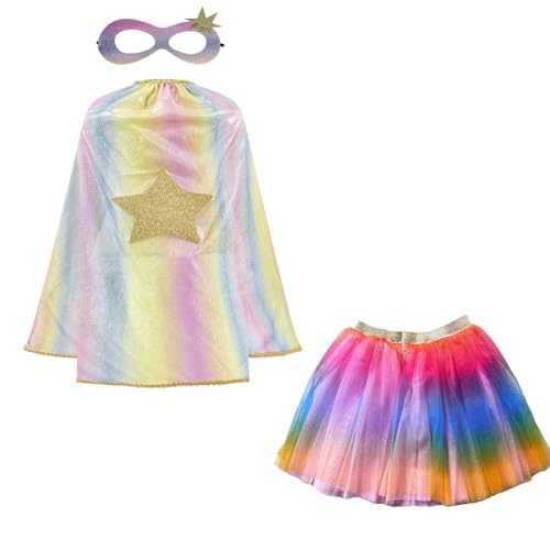 IDOTTA Superhelden-Kostüme für Kinder, Umhang mit Maske, Tutu-Set für Mädchen, Verkleidungsparty, Halloween, Prinzessin, Superheld, Cosplay IDOTTA Superhelden-Kostüme für Kinder, Umhang mit Maske, Tutu-Set für Mädchen, Verkleidungsparty, Halloween, Prinzessin, Superheld, Cosplay von IDOTTA