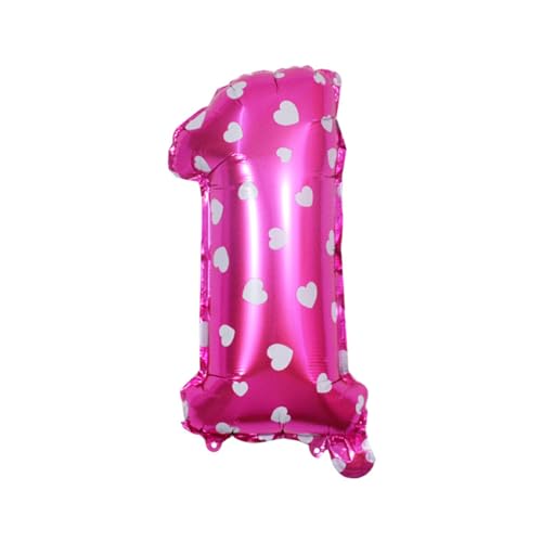 IEEDFJKK Langlebige und zuverlässige Buchstaben Folienballons für Geburtstagsparty Dekorationen, Aluminiumlegierung, breite Anwendung, einfach, Rosa,1, 16 Zoll von IEEDFJKK