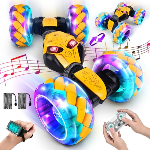 IEEILULU Ferngesteuertes Auto für Kinder, 1:12 Großes RC Auto mit Handsteuerung, 2.4GHz Gestensensor Drift Car, Musik und Licht, 360° Drehung RC Stunt Car, Geschenke ab 6 Jahren von IEEILULU