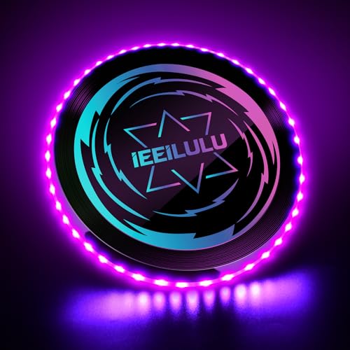 IEEILULU Leuchtende Frisbee, Ultimate Frisbee LED, Leuchtende Flugscheibe mit 49 LED-Lichter, Wiederverwendbar, LED Frisbee Disc Spaßsport für Kinder Erwachsene Rasenstrand im Freien (Purple) von IEEILULU