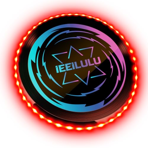 IEEILULU Leuchtende Frisbee, Ultimate Frisbee LED, Leuchtende Flugscheibe mit 49 LED-Lichter, Wiederverwendbar, LED Frisbee Disc Spaßsport für Kinder Erwachsene Rasenstrand im Freien (Red) von IEEILULU