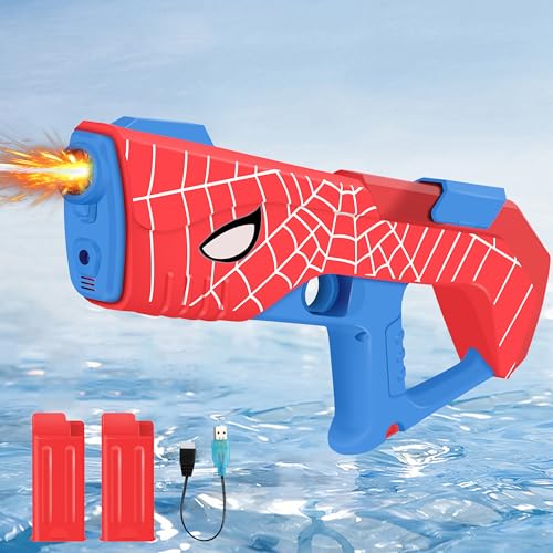 IEEILULU Wasserpistole Elektrisch, Automatische Spritzpistole mit LED, Wasserspritzpistole Große Reichweite mit 2 Aufladbare Batterie, Spielzeug Wasserpistole für Sommerpool Strand Party IEEILULU Wasserpistole Elektrisch, Automatische Spritzpistole mit LED, Wasserspritzpistole Große Reichweite mit 2 Aufladbare Batterie, Spielzeug Wasserpistole für Sommerpool Strand Party von IEEILULU