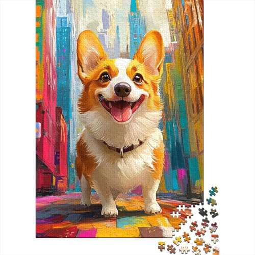 Corgi Puzzle 1000-teilige Schwer Puzzle Spielzeug Lernspiel Impossible Herausforderung Spielzeug Für Erwachsene Und Kinder Ab 14 Jahren 1000pcs (75x50cm) von IEJKLUVWX