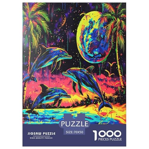 Delphins Puzzle 1000 Teile Schwer Puzzle Spielzeug Pädagogisches Spiel Impossible Herausforderung Spielzeug Für Erwachsene Kinder 70x50cm/1000pcs Delphins Puzzle 1000 Teile Schwer Puzzle Spielzeug Pädagogisches Spiel Impossible Herausforderung Spielzeug Für Erwachsene Kinder 70x50cm/1000pcs von IEJKLUVWX