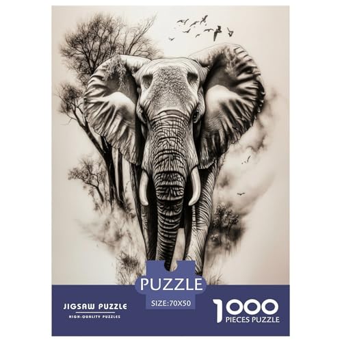 Elefanten Puzzles 1000 Teile Schwer Puzzle Spielzeug Lernspiel Impossible Herausforderung Spielzeug Für Erwachsene Und Kinder in Bewährter 70x50cm/1000pcs Elefanten Puzzles 1000 Teile Schwer Puzzle Spielzeug Lernspiel Impossible Herausforderung Spielzeug Für Erwachsene Und Kinder in Bewährter 70x50cm/1000pcs von IEJKLUVWX