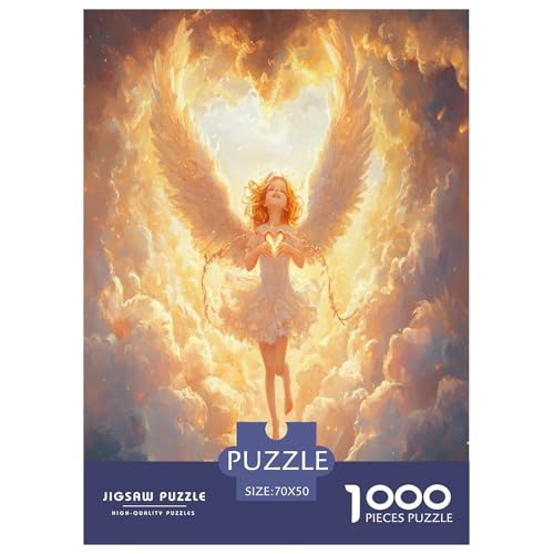 Engel Puzzle 1000 Teile Schwer Puzzle Spielzeug Pädagogisches Spiel Impossible Herausforderung Spielzeug Für Erwachsene Und Kinder Ab 12 Jahren 70x50cm/1000pcs von IEJKLUVWX