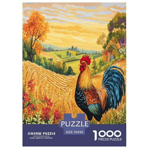 Hahn Puzzle 1000 Teile Schwer Puzzle Spielzeug Pädagogisches Spiel Impossible Herausforderungsspielzeug Für Erwachsene Und Kinder in Bewährter 70x50cm/1000pcs Hahn Puzzle 1000 Teile Schwer Puzzle Spielzeug Pädagogisches Spiel Impossible Herausforderungsspielzeug Für Erwachsene Und Kinder in Bewährter 70x50cm/1000pcs von IEJKLUVWX