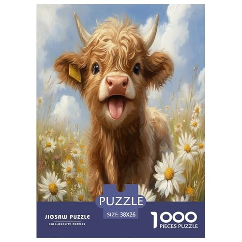 Highland Rinder Puzzle 1000-teilige Schwer Puzzle Spielzeug Lernspiel Impossible Herausforderungsspielzeug Für Erwachsene Und Kinder in Bewährter 38x26cm/1000pcs Highland Rinder Puzzle 1000-teilige Schwer Puzzle Spielzeug Lernspiel Impossible Herausforderungsspielzeug Für Erwachsene Und Kinder in Bewährter 38x26cm/1000pcs von IEJKLUVWX