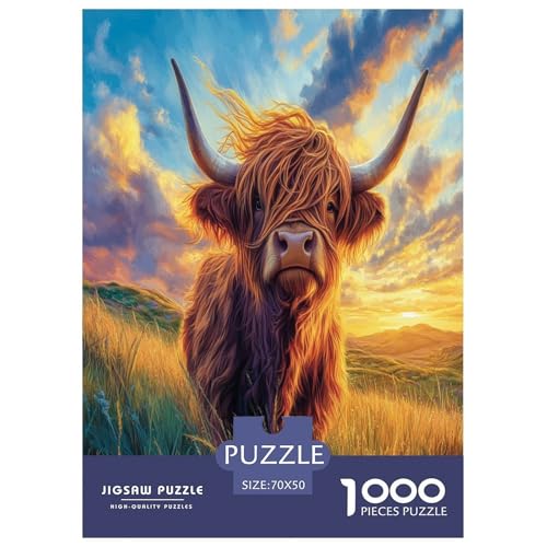 Highland Rinder Puzzle 1000-teilige Schwer Puzzle Spielzeug Pädagogisches Spiel Impossible Herausforderungsspielzeug Für Erwachsene Kinder 70x50cm/1000pcs Highland Rinder Puzzle 1000-teilige Schwer Puzzle Spielzeug Pädagogisches Spiel Impossible Herausforderungsspielzeug Für Erwachsene Kinder 70x50cm/1000pcs von IEJKLUVWX