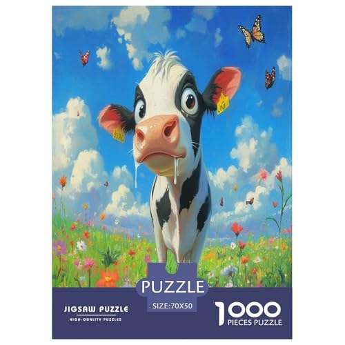 Kuh Puzzle 1000-teilige Schwer Puzzle Spielzeug Lernspiel Impossible Herausforderung Spielzeug Für Erwachsene Und Kinder in Bewährter 70x50cm/1000pcs Kuh Puzzle 1000-teilige Schwer Puzzle Spielzeug Lernspiel Impossible Herausforderung Spielzeug Für Erwachsene Und Kinder in Bewährter 70x50cm/1000pcs von IEJKLUVWX