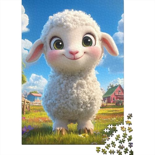 Lamm Puzzle 1000 Teile Schwer Puzzle Spielzeug Lernspiel Impossible Herausforderung Spielzeug Für Erwachsene Und Kinder Ab 14 Jahren 1000pcs (75x50cm) von IEJKLUVWX