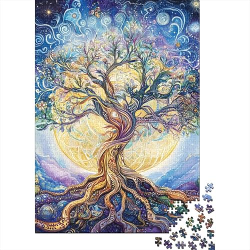 Lebensbaum Puzzles 1000 Teile Schwer Puzzle Spielzeug Pädagogisches Spiel Impossible Herausforderung Spielzeug Für Erwachsene Und Kinder Ab 12 Jahren 1000pcs (75x50cm) von IEJKLUVWX