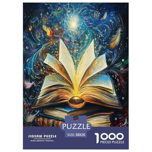 Magische Bücher Puzzle 1000 Teile Schwer Puzzle Spielzeug Pädagogisches Spiel Impossible Herausforderung Spielzeug Für Erwachsene Und Kinder in Bewährter 38x26cm/1000pcs von IEJKLUVWX