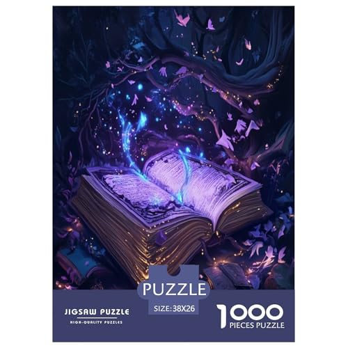 Magische Bücher Puzzle 1000 Teile Schwer Puzzle Spielzeug Pädagogisches Spiel Impossible Herausforderung Spielzeug Für Erwachsene Und Kinder in Bewährter 38x26cm/1000pcs von IEJKLUVWX