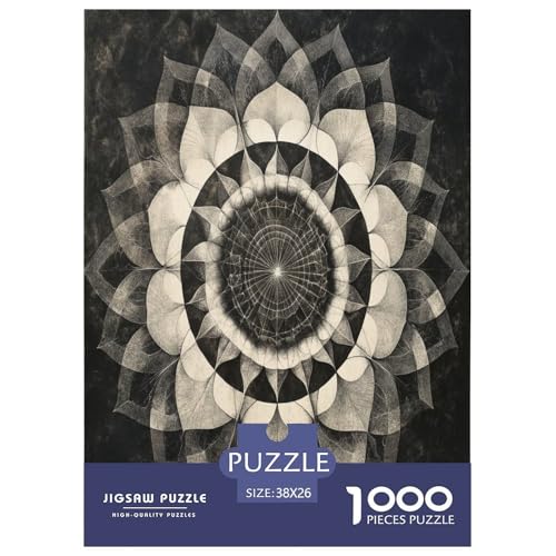 Mandala Puzzle 1000 Teile Schwer Puzzle Spielzeug Pädagogisches Spiel Impossible Herausforderung Spielzeug Für Erwachsene Und Kinder in Bewährter 38x26cm/1000pcs von IEJKLUVWX